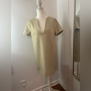 Elegant Beige Mini Dress